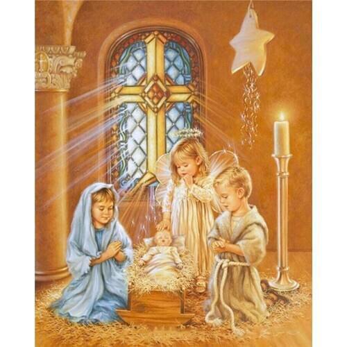 5D DIY Diamond Painting Angle Religion Icons Diamond Embroidery Picture of Resin Cross Stitch Full Diamond Mosaic Home Decor