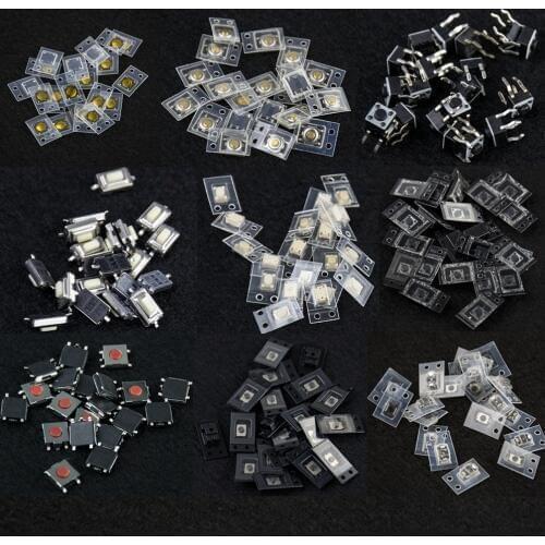 OkeyTech 200pcs/lot Car Remote Control Key Micro Switche Buttons Touch Tactile Push Kit for Hyundai Nissan Honda Toyota Kia Key