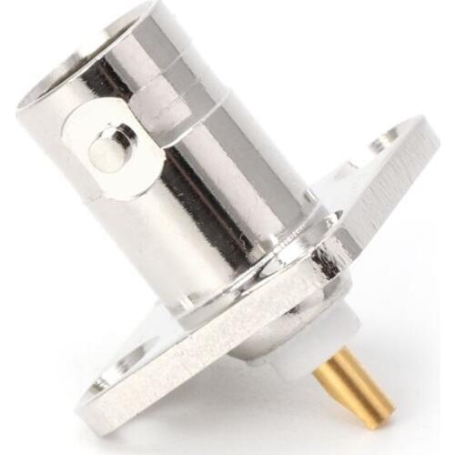 BNC Female Jack With 4 Holes Flange Panel Chassis Mount Coaxial Solder Connector