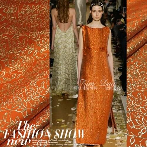 Bronzing three-dimensional jacquard fabric crisp dress coat diy fabrics wholesale high quality jacquard cloth