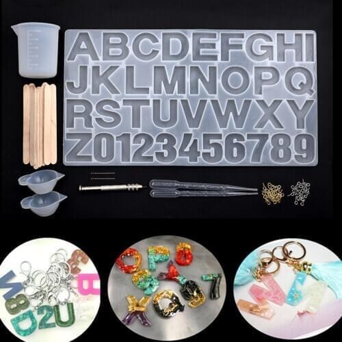 Alphanumeric silicone mold Gumpaste mold, Sugarcraft, uv resin epoxy mold jewelry tool DIY craft accessories