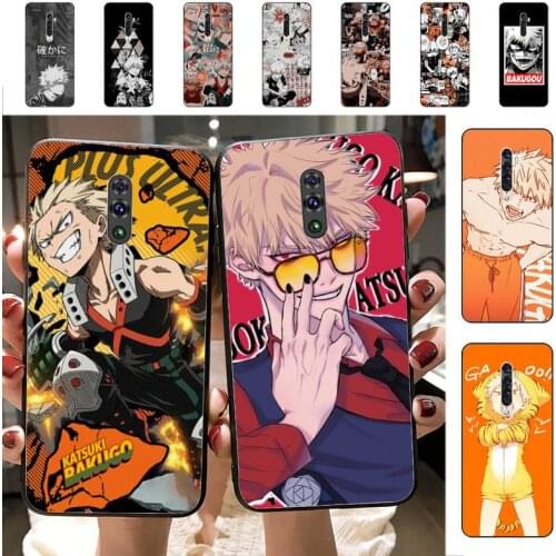Yinuoda Katsuki Bakugo My Hero Academia Phone Case for Vivo Y91C Y11 17 19 17 67 81 Oppo A9 2020 Realme c3