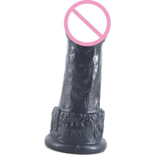 Animal dildo dildo sex toy for women stuffed stopper anus massage masturbate black dildo fake penis sex game toy