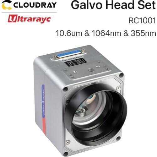 Ultrarayc RC1001 Scanning Galvo Head Set 10mm Galvanometer Scanner 10.6um &1064nm & 355nm with Power Supply for Fiber Marking