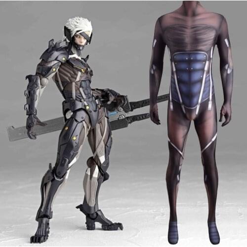 Raiden MGS Cosplay Costume Lycra Spandex Superhero Zentai Suits Halloween Costume Raiden Metal Gear Solid Costume For Adult Kids