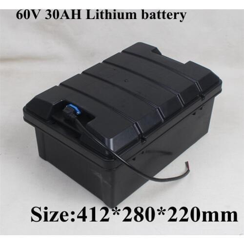 High Power 60V Ebike Lithium Battery 60V 30AH Li-Ion Battery Pack with 50Amp BMS for 2000W 3000W Scooter Motor 3kw + 5A Charger