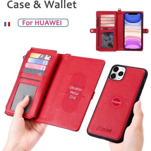 Multifunctional Wallet Mobile Phones Phone Case For Huawei P30 P20 P40 Mate 20 30 Honor 20 Lite Pro Luxury Soft Protector Cover