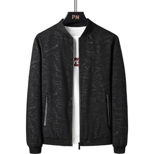 Mens Jacket Spring and Autumn New Trend Handsome Loose Baseball Uniform Street Coat Oversized Jacket Jacket Zipper Mens M-9XL