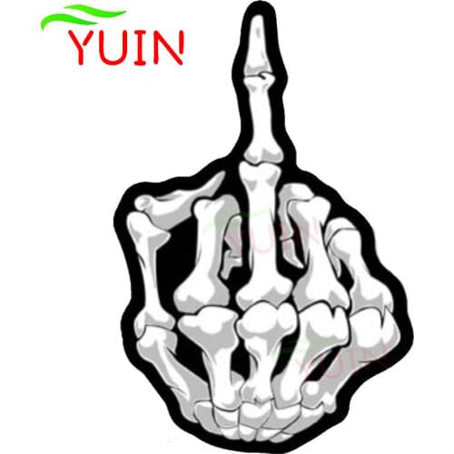 Car Sticker Motorcycle Decals Middle Finger Fun Personalized Fashion PVC Decorative Accessories Waterproof Anti-UV Decal