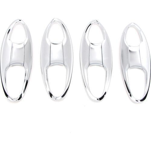 Door Handle Cavity Bowl Cover for Honda Fit Jazz 2014 2015 2016 2017 2018 2019 Chrome Molding Overlay Trim Bezel Exterior Decor