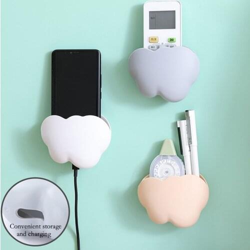 Wall-Mounted Cloud Storage Box Shelf Home Decor Home Supplies Multifunctional Mobile Phone Holder Kitchen Storage Room Organizer