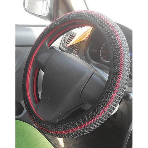 Non-slip Ice Silk Car Steering Wheel Cover Vehicle Grips Skin Universal blk volant de couvrir Volante cubierta Interior Parts