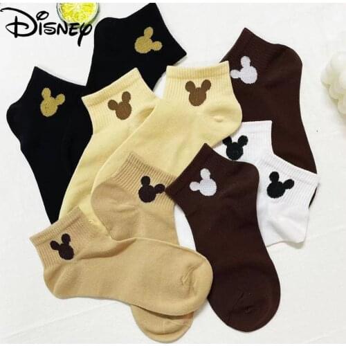 Disney Socks Female Early Spring New Mickey Breathable Cotton Socks Fashion Korean Students All-match Street Tube Socks