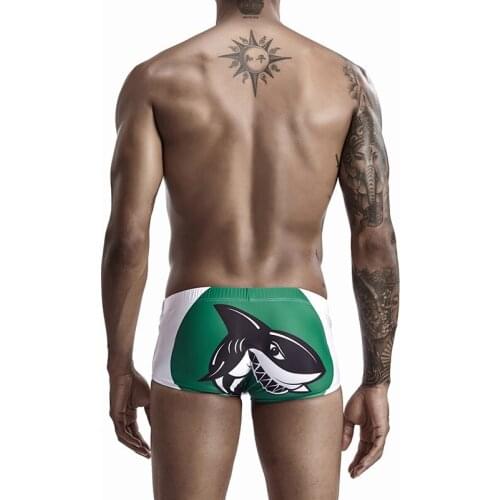 2019 NEW cool beach swim shorts sexy shark print swim trunk briefs swimwear men swimsuits board swim shorts spa bthing suits