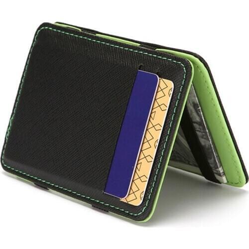 New Fashion Man Small Fold Leather Wallet Mens Mini Purse Money Bag Credit Card Holder Clip For Cash