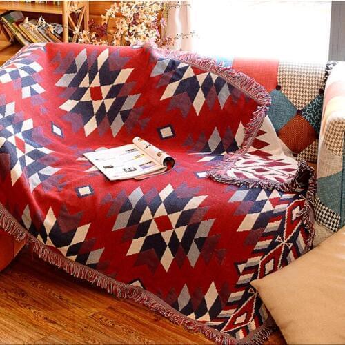 Persia Geometry Throw Blanket Sofa Cobertor Hanging Tapestry for Sofa Bed Plane Travel Slipcover Knitted Blanket Bed Supplies