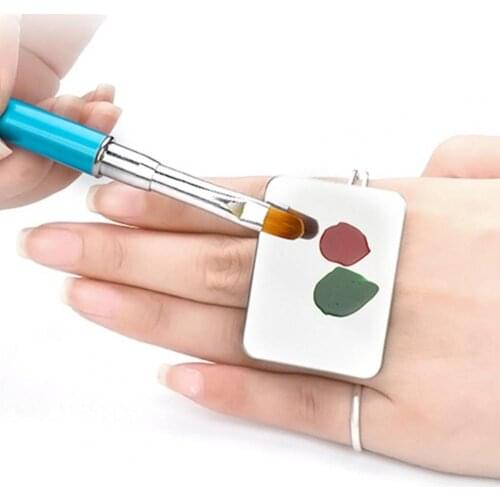 Makeup Palette Smooth Surface Easy to Use Stainless Steel Wide Application Easy to Clean Finger Palette for Women