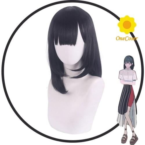 Anime Time Agent Cosplay Wig Qiao Ling Cheng Xiaoshi Lu Guang Black White Hair Heat-resistant Fiber Hair+Wig Cap Halloween Party