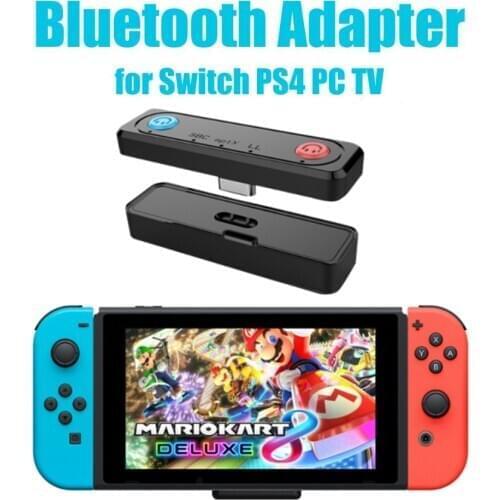 Type-C Bluetooth Transmitter V5.0 A2DP SBC Low Latency With Mic For Switch/Lite PS4 TV PC USB Type-C Wireless Adapter