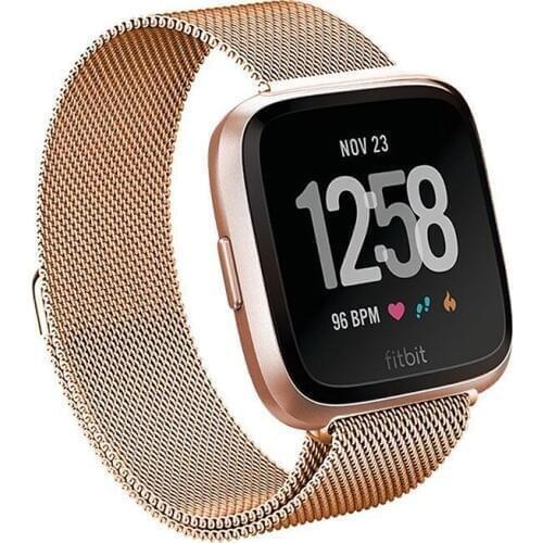 For Fitbit Versa Watch Band Stainless Steel Mesh Milanese Magnetic Loop Wrist Band Straps For Fitbit Versa Smart Watchbands