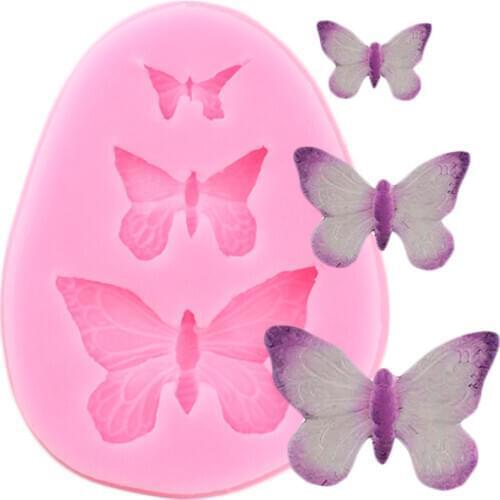 Butterfly Shaped Fondant Cake Mold Silicone Mold Soap Mould Bakeware Baking Cooking Tools Sugar Cookie Jelly Pudding Decor