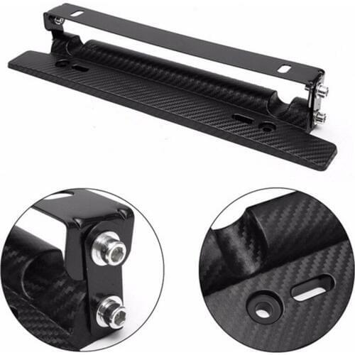 Universal Car License Plate Frame Holder Adjustable Carbon Fiber Racing Number Plate Auto Mount Bracket 32*6*5cm