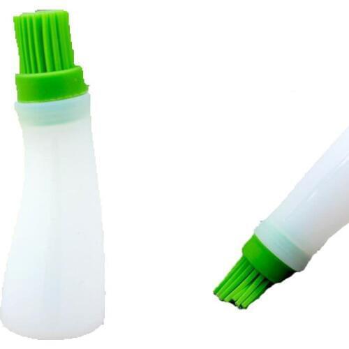 Control Oil Brushes BBQ Brush Oil Bottle food Grade PP Barbecue Cake Silicone Oli Brush Separated Oil Jar Bakeware Tool 13X4.5