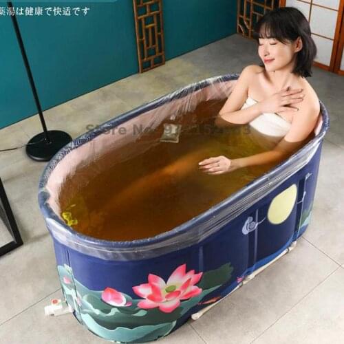 Bath Bucket Adult Folding Yao Bath Bucket Bath Basin Whole Body Household Bathtub Sweat Bath Dual Purpose Medicine Bath Bath