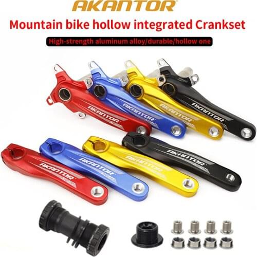 AKANTOR Aluminum Alloy MTB Bike Crankset Road Bicycle Crank Ultralight 104BCD 170mm Crank Arm Bike Chain wheel Cycling Parst