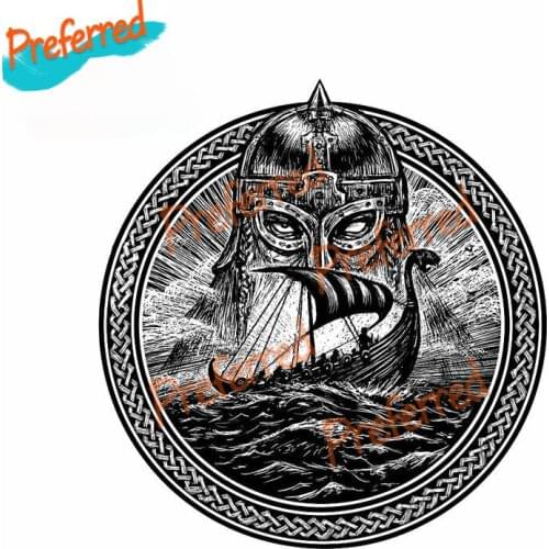 High Quality for God Odin Storms Sea and Drakkar Decal Motocross Racing Laptop Helmet Trunk Wall Vinyl Car Sticker Die Cutting