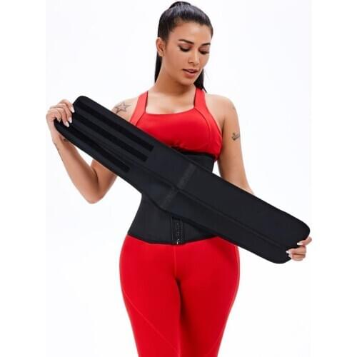 Fashion Design Women High Compression Body Slimming Latex 9 Steel Boned Double Waistband Logo Waist Trainer With Detachable Belt