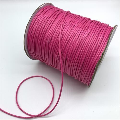 0.5mm 0.8mm 1mm 1.5mm 2mm Rose Waxed Cotton Cord Waxed Thread Cord String Strap Necklace Rope For Jewelry Making