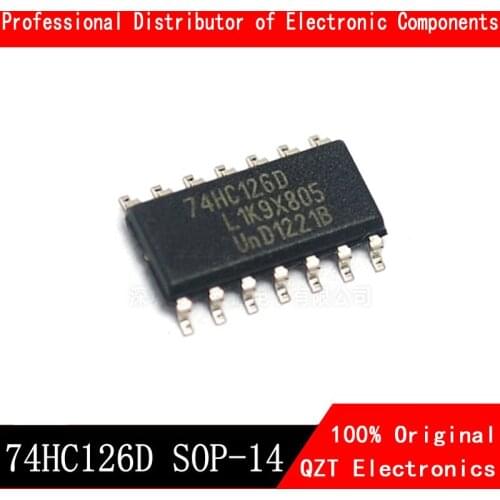 10pcs/lot New original 74HC126 74HC126D SN74HC126DR Logic IC SOP-14 In Stock