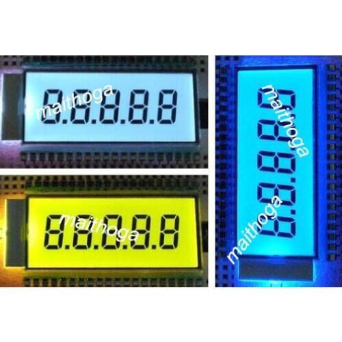 40PIN TN Positive 5-Digits Segment LCD Panel White/Yellow Green/Blue Backlight 5V