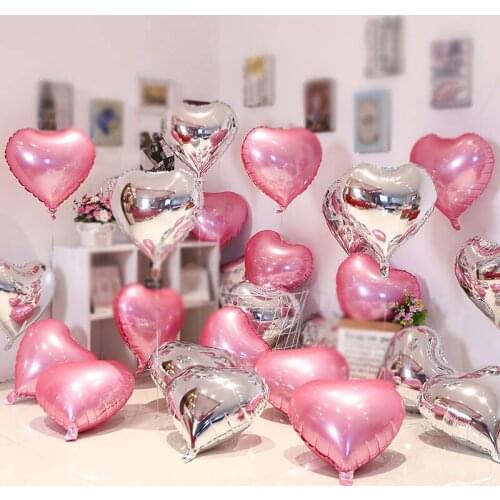 5pcs/lot 18 Inch Star Heart Shaped Aluminum Foil Balloons Inflatable Aluminum Balloons Wedding Birthday Party Decoration