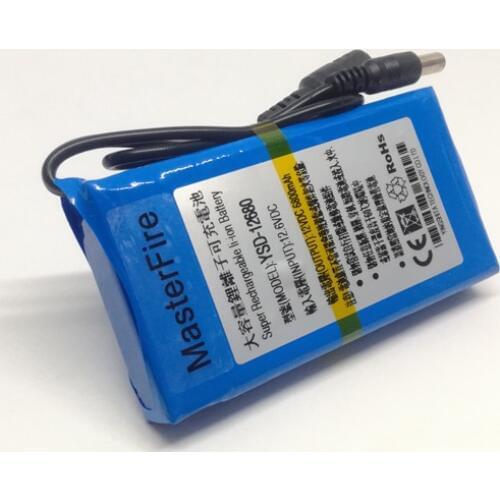 MasterFire YSD-12680 12V Battery 6800MAH Super Capacity Rechargeable Li-ion Batteries Pack For wireless transmitters CCTV camera