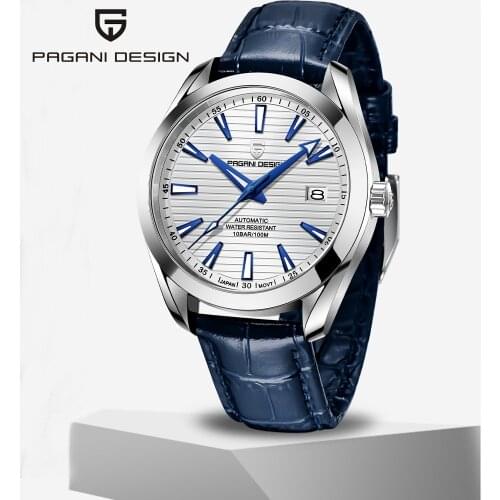 PAGANI Design Mens Mechanical Watches Sapphire Top Brand Luxury Watches Mens Automatic Date Stainless Steel Waterproof Watches