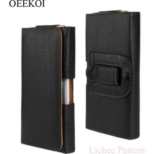 OEEKOI Belt Clip PU Leather Waist Holder Flip Cover Pouch Case for Vernee X2/M8 Pro/X1/V2/Apollo 2/M6/Active/X/Mix 2