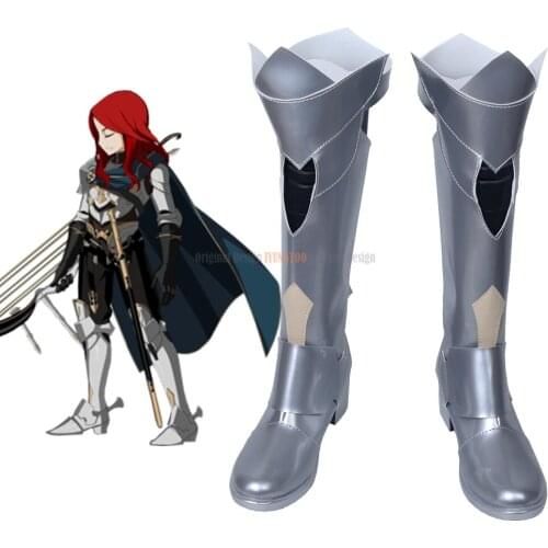 FGO Tristan Cosplay Fate Grand Order Tristan Cosplay Boots Silver Shoes Custom Made Any Size