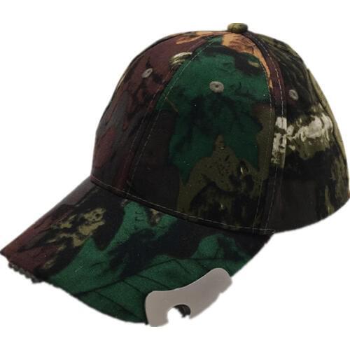 DHL Free Shipping Light 5 LED Camouflage Camo Hunting Jungle Fishing Hat Cap Vintage Hiking Cap With Battry