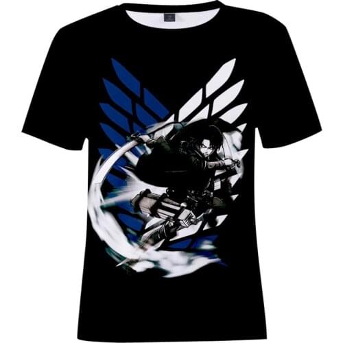 Anime Attack On Titan T Shirt Men Women Tee Shirt Harajuku Fashion Tops Summer Short Sleeve Top Cartoon Streetwear Kids T-shirt