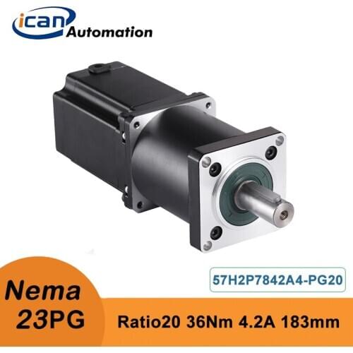 ICAN Gear Motor 36Nm Nema23 183mm 4.2A Ratio20 Motor With Gearbox