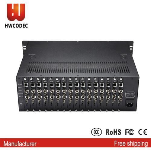 HWCODEC H1632B H.264 16 Channel HDMI & 32 Channel CVBS Encoder 1080P IPTV Encoder Live Streaming Video Encoder for YouTube