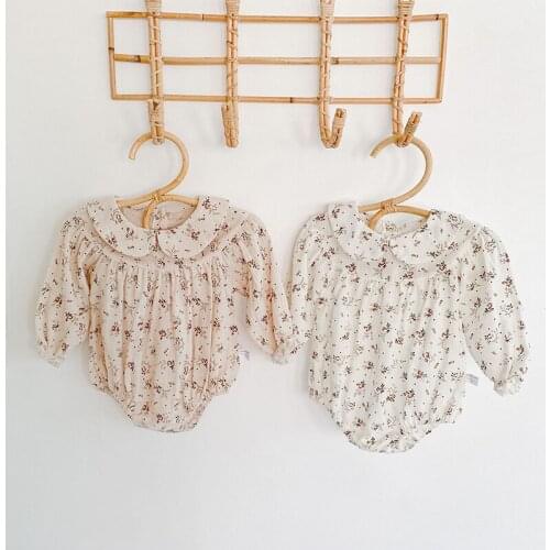 Baby Girls Rompers 2021 New Spring Toddler Girl Casual Floral Jumpsuit Long Sleeve Infant Baby One-piece Bodysuit 0-3T