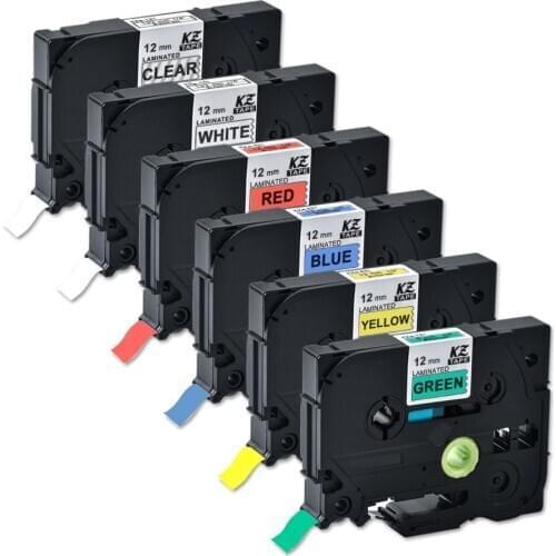 Multicolor tze tape 12mm Compatible for Brother p-touch printer Tze 231 for Brother P Touch Label Maker Laminated label ribbon