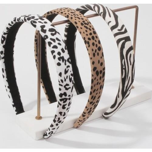 Retro Leopard Headband for Women Simple Thin Cows Spots Hair Hoop Zebra Hairbands Turban Fashion Daily Street Hair Accessories