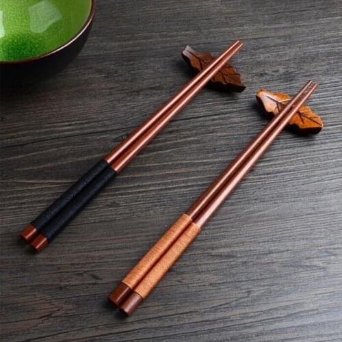 Chopsticks Handmade Chestnut Gift Sushi line Tie Chinese Japanese food Set Wood Value Natural