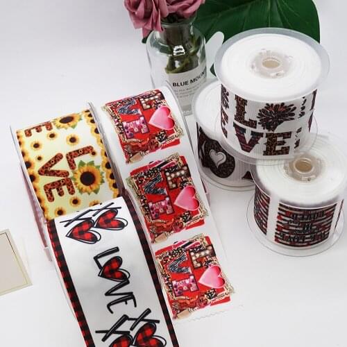 DIY Valentines Day Printed Grosgrain Ribbon For Craft Supplies Sewing Accessories 5 Yards, Planar Resins Mold 10 Pieces. 47792