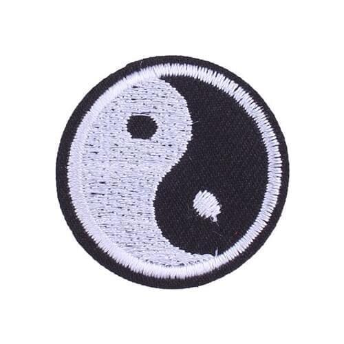 Prajna Hippie Gossip Patches for Clothes Black and White Stripes Iron on Appliques Clothing Punk Stickers DIY Embroidery Badges