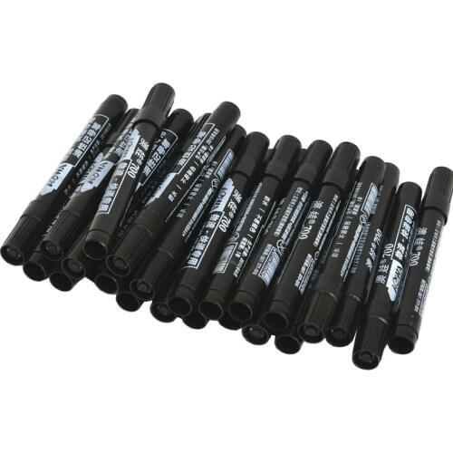 5pcs Permanent Paint Marker Pen Oily Waterproof Black Pen for Tyre Markers Quick Drying Signature Pen Stationery Supplies